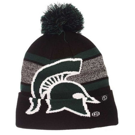 zephyr hats ncaa michigan state university spartan knit beanie hat