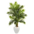thumbnail image 1 of Nearly Natural 5649 5 ft. Areca Palm Artificial Tree in White Planter, 1 of 1