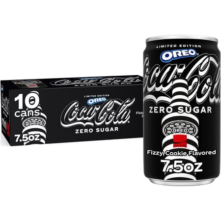 Coca-Cola Zero Sugar OREO Limited Edition Soda Pop Fridge Pack Mini Cans, 7.5 fl oz, 10 Pack