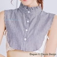 thumbnail image 4 of LoudSung Fake Collar Detachable Half Shirt Blouse False Collar Striped Elegant Design for Women Girls, 4 of 7