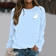 thumbnail image 2 of Gsakboxl Sweaters for 2026 Women Halloween Sweatshi Comfortable Long Sleeve Hoodless Pullover 2D Holiday Print Casual Loose Fit Athletic Daily Sportswear Tops Fashion Clothing, 2 of 5