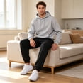 thumbnail image 5 of DENTOYOU 4-Pack Mens Sweatpants with Pockets Gym Joggers - Athletic Pants for Workout Casual black/Navy/Army Green/Heather Grey XXL, 5 of 7
