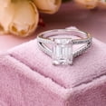 thumbnail image 3 of Split Shank jewels 2.25CT Emerald Moissanite Split Shank Engagement Ring For Women, 14K Yellow Gold, 3 of 8