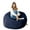 Midnight Blue, variant on Big Joe Fuf 5Ft Oversized Foam Bean Bag Chair for Kids, Teens, Adults, Sandstone Textured Boucle, 5 foot Large Reading and Gaming Seat