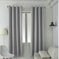 thumbnail image 2 of DERCLIVE Grommet Light Blocking Blackout Curtains, Room Darkening Window Drapes for Bedroom/Living Room Blackout,  52" x 96", Light Grey, 2 of 5