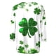 thumbnail image 5 of Xuyuer Women's Fashion St. Patrick's Day Printed 3/4 Sleeve Round Neck Blouse, Casual Holiday Top for Irish Themed Parties, Festival Outfits and Seasonal Celebration, 5 of 5