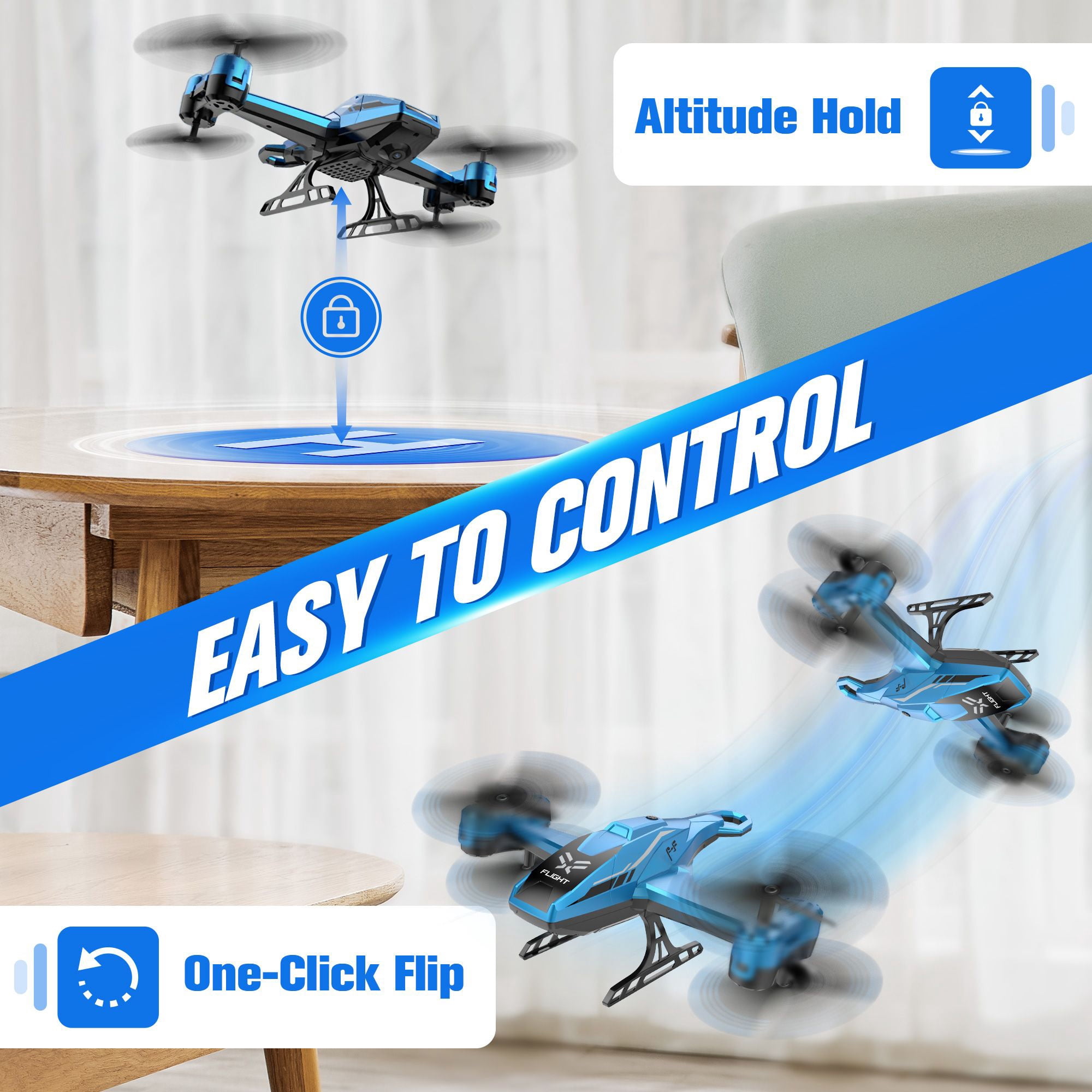 RC Helicopter - Remote Control Helicopter for Adults.& Kids, RC Plane with 2 Rechargeable Batteries, Indoor & Outdoor Airplane for Beginners
