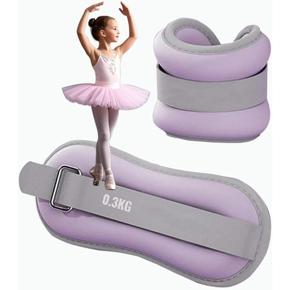 Kids Ankle and Wrist Weights - 0.5KG Leg Weights Set, Comfortable Iron Sand Filling, Adjustable Straps for Dance, Fitness, and Strength Training - Ideal for Children