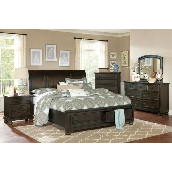 Ginnie Graynish Brown Storage Sleigh Bedroom Set