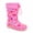 Pink Flamingo, variant on Kids Rain Boots for Boys Toddler Waterproof Rain Boots with Drawstring Easy On Handles, Blue Dinosaur Print Non-Slip Sole, Size 8
