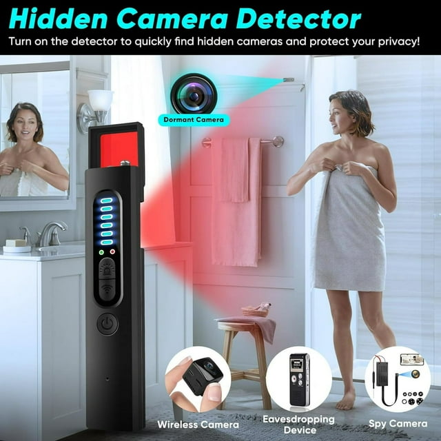 SUTENGDA Hidden Camera Detectors 2024 Anti-Spy Camera Detector Hidden Device GPS Detector Bug Detector Rf Wireless Signal Scanner Camera Detector for Hotels Home Office 5 Levels S
