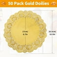 thumbnail image 2 of LoonWear 50PackGoldDoilies,10.5InchDisposableChargerPlates,RoundDoiliesforFood,PaperPlacematsBulkforPartyTableDecor, 2 of 5