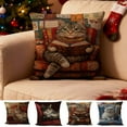 thumbnail image 2 of PEIBang Cute Cat Throw Pillow Covers 18x18 in,Couch Cushion Cases for Sofa Bed Living Room Home Decor, 2 of 6
