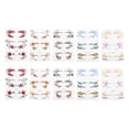 thumbnail image 1 of Unique Bargains Christmas 10 Pcs Realistic Temporary Tatto Eyelash Fake Tattoos Yellow Blue Red, 1 of 5