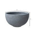 thumbnail image 4 of LeisureMod Iris Mid-Century Modern 3-Piece Fiberstone and Clay Planter Set - Round Plant Pots with Drainage Holes for Indoor and Outdoor (Grey), 4 of 14