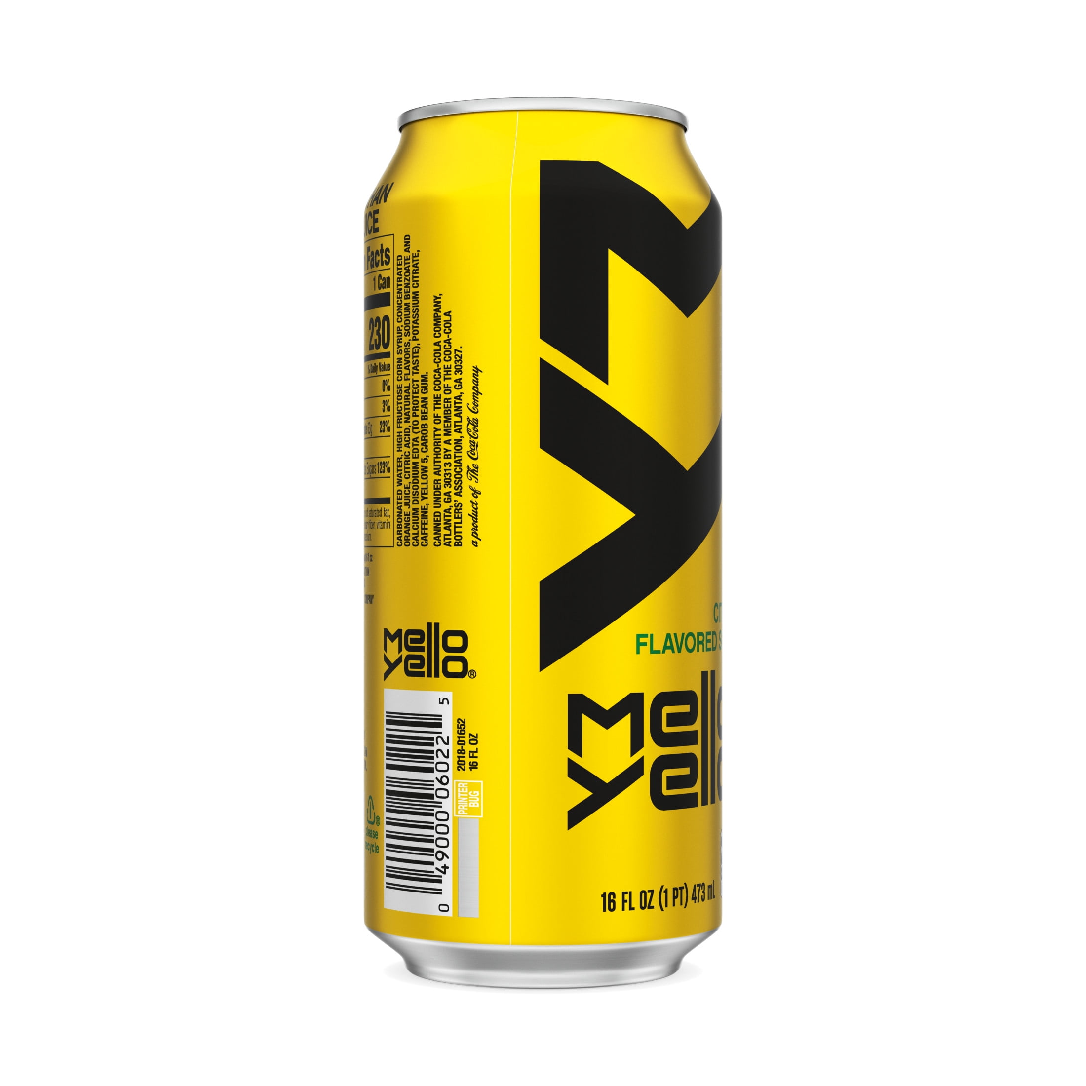 Mello Yello Citrus Soda Pop, 16 fl oz Can