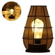 thumbnail image 2 of Kaishengyuan lámpara de mesa de alambre de metal negro jaula de hierro luz de noche lámpara de mesa de dormitorio retro alimentada por batería [nivel A de ahorro de energía] (copa de vino tinto) Vhermosa, 2 of 4