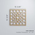 thumbnail image 3 of Ekena Millwork 15 3/8"W x 15 3/8"H x 1/4"T Medium Harlingen Decorative Fretwork Wood Wall Panels, Cherry, 3 of 18