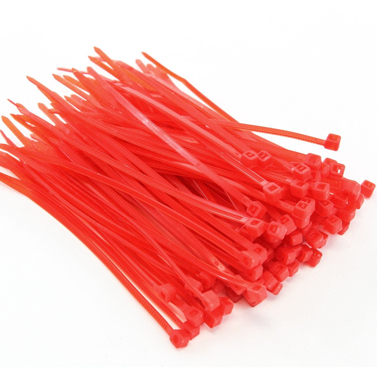 Red Hound Auto 100 Heavy Duty 4 inches 18 Pound Zip Cable Ties Nylon Wrap Red