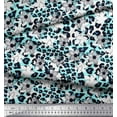thumbnail image 3 of Soimoi Green Poly Georgette Fabric Floral & Leopard Animal Skin Fabric Prints By Yard 42 Inch Wide, 3 of 3
