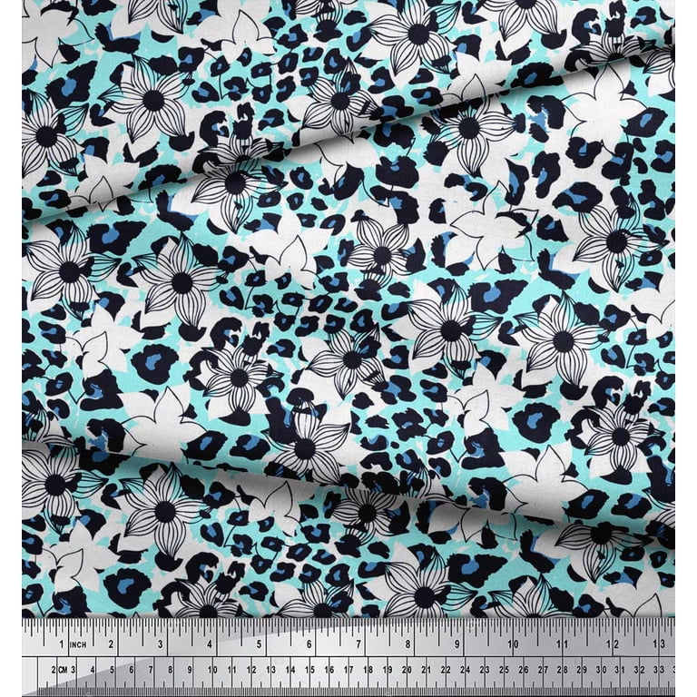 Soimoi Poly Georgette Fabric By The Yard - 52" Wide Blue Tractor Print Farmhouse Style Fabric For Sewing & Crafts 1 thumbnail image