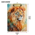 thumbnail image 3 of Lion Head Painting Acrylic Clipboards 12 x 9 Inch A4 Size with Low Profile Clip Hanging Clipboard for Classroom School Office, 3 of 8