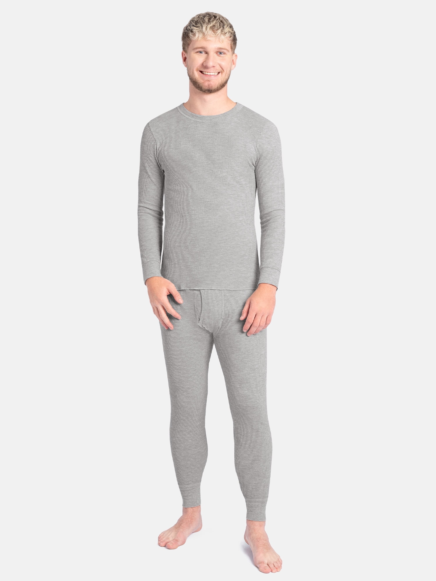 Fruit of the Loom Men's Slub Waffle Thermal Underwear Crew Top, Sizes S-5XL