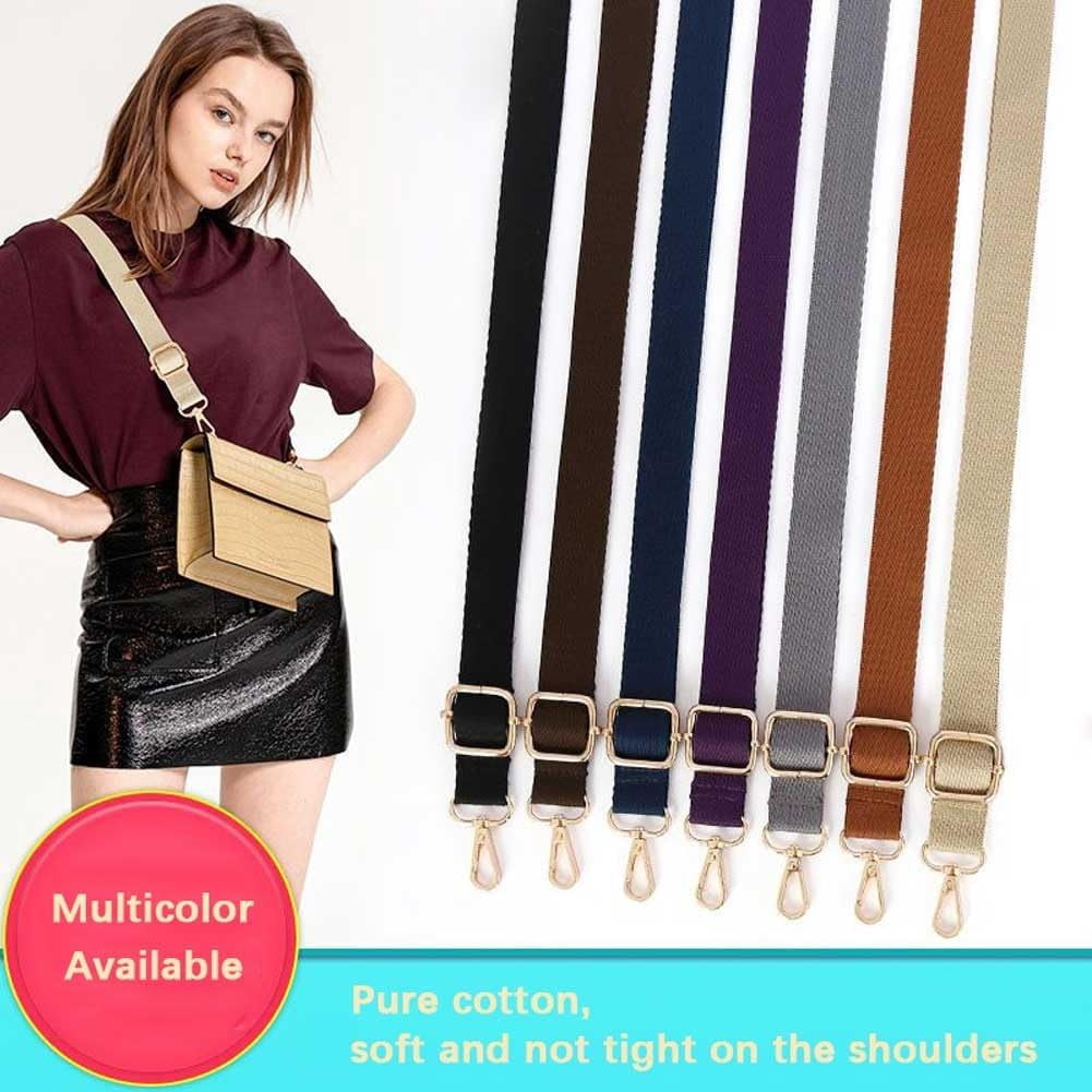NANAHuang Wide Purse Strap Replacement Crossbody Bag Shoulder Straps Adjustable Belts (Color : Black, Size : Light Gold Lock)