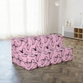 thumbnail image 4 of Butterfly Foldable Mattress, Gracious Spring Animal, 78.7" x 47.2", Pale Pink Charcoal Grey, by Ambesonne, 4 of 6