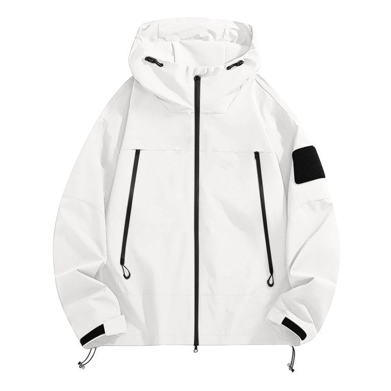 [即完品] JIAN YE 23SS RAIN JKT (white) Zynoxe Plus Size Rain Jacket Women Fashion Solid Color Hooded