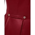thumbnail image 7 of Sholeno  Women's Gothic Punk Sleeveless One Button Jacket Medieval Steampunk Tailcoat Jackets Burgundy L, 7 of 7