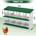 thumbnail image 4 of Kojooin Durable Metal Chicken Nesting Boxes - Versatile Wall Mount or Free Standing, Green _8 Compartment (Without Stand), 4 of 7