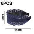 thumbnail image 2 of Diadema de encaje multicolor antideslizante Diademas duras con recorte de cabeza ancha para mujeres y niñas, 2 of 5