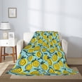 thumbnail image 2 of Gaeub Lemon Print Flannel Throw Blanket, Home Fleece Throw Blanket for Couch or Bed,Decorative Blankets,Lightweight Fuzzy Flannel Blanket-40"x30", 2 of 6