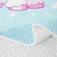 thumbnail image 5 of Erosebridal Cartoon Unicorn Girls Bed Spread Queen,Cute Rainbow Stars Print Queen Coverlet Set For Kids,3-Piece, 5 of 7