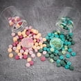 thumbnail image 5 of Wax Seal Beads 6 Color Sealing Wax Beads Packed in Glass Jar with 4pcs Candles 2pcs Wax Spoon 180pcs Sealing Wax Kit for Halloween Wedding Invitation Gift Wrap(Pink +Teal Series), 5 of 7