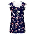 thumbnail image 4 of Giftesty Tank Tops for Women Clearance Women's Fashionable Sleeveless Casual Printing Metal Round Neck Shirts Blouses Tops Tank, 4 of 5