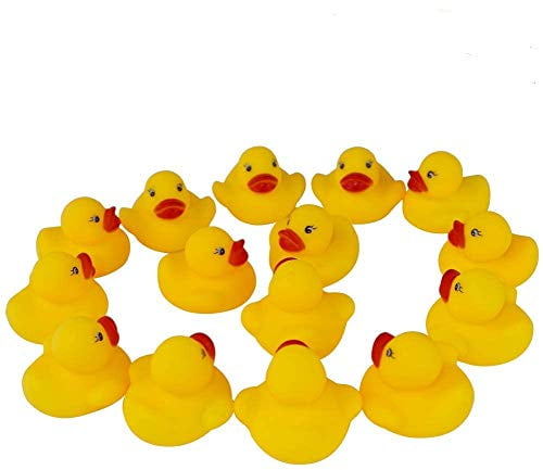 10-50 Mini Yellow Bathtime Rubber Duck Ducks Bath Toy Squeaky Water Play Kids 