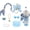 Blue, variant on Stanley Cup Accessories set for 40oz & 30oz Tumbler including Water Bottle Handle Strap、Bow Keychain、Cup Ring、Bling Silicone Boots、butterfly Straw Topper、Charm Accessories for Stanley (brown)