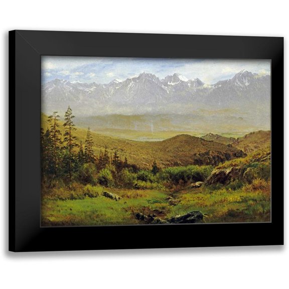 Bierstadt, Albert 14x11 Black Modern Framed Museum Art Print Titled - In The Foothills of The Rockies