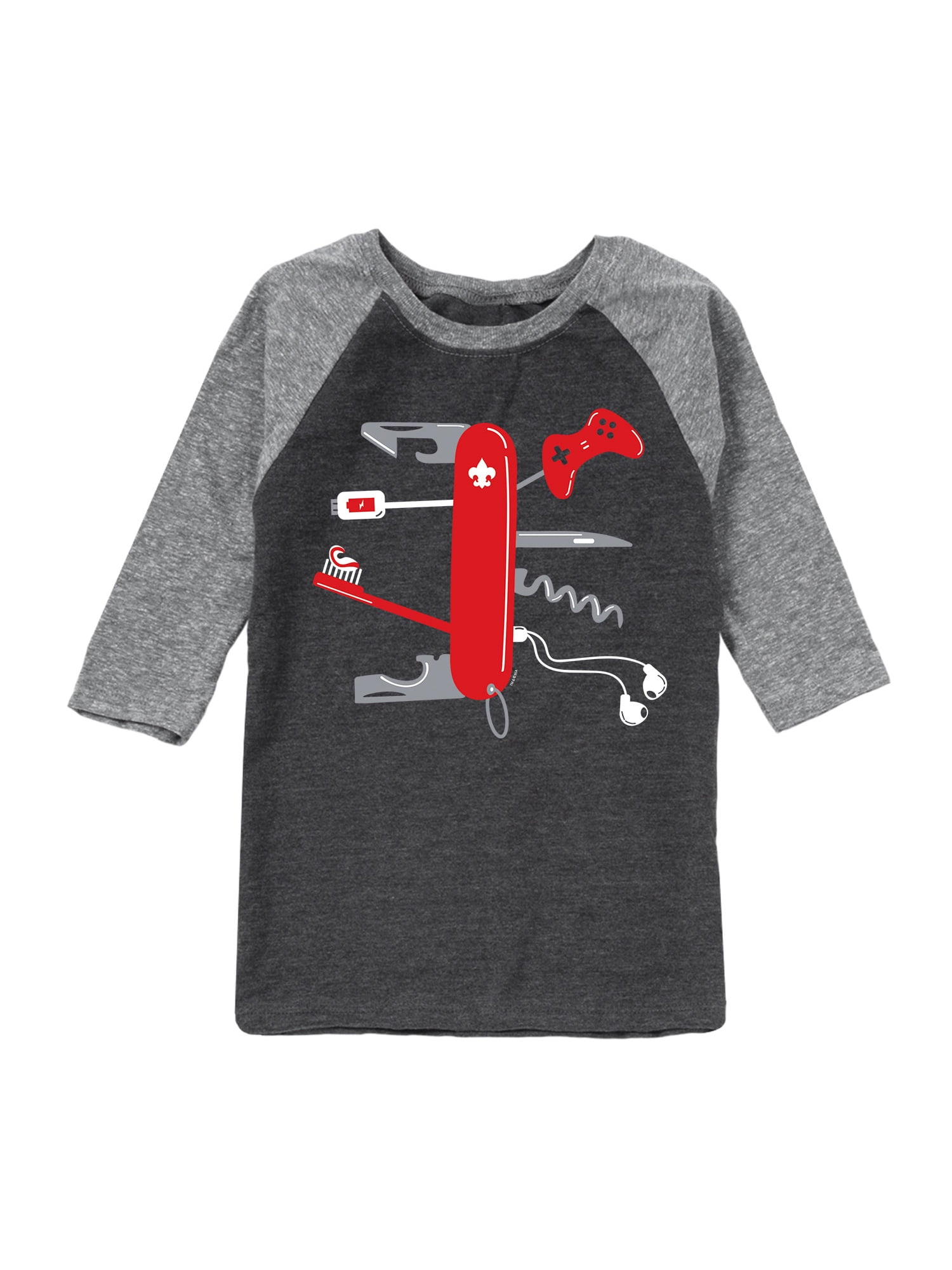 Instant Message - Boy Scouts of America Pocket Knife Illustration - Youth Raglan