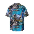 thumbnail image 2 of Disketp Men's Hawaiian Sea Turtle Swims Print Shirts Button Down Holiday Beach Shirts-3X-Large, 2 of 7