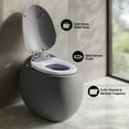 thumbnail image 4 of Plaisir Smart One-Piece 1.28 GPF Single Flush Toilet in Matte Gray, 4 of 10