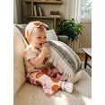 thumbnail image 3 of BemeyourBBs Newborn Baby Girls Basketball Outfit Summer Clothes Short Sleeve Embroidery Romper with Basketball Print Bell Bottom Flare Pants and Headband, 3 of 9