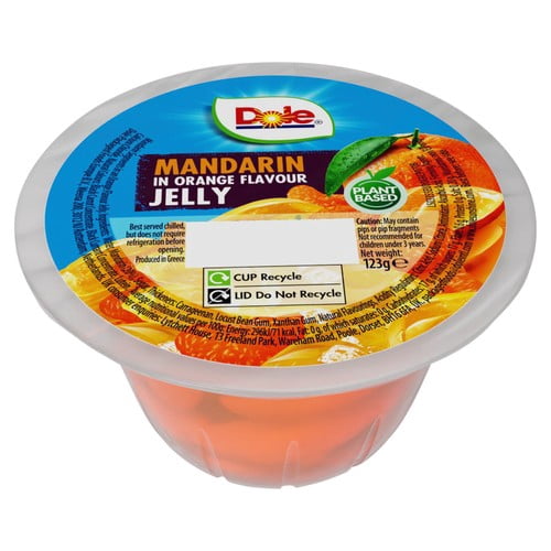 Dole Mandarin Fruit in Jelly Pot 123g, British Import (Pack of 3)