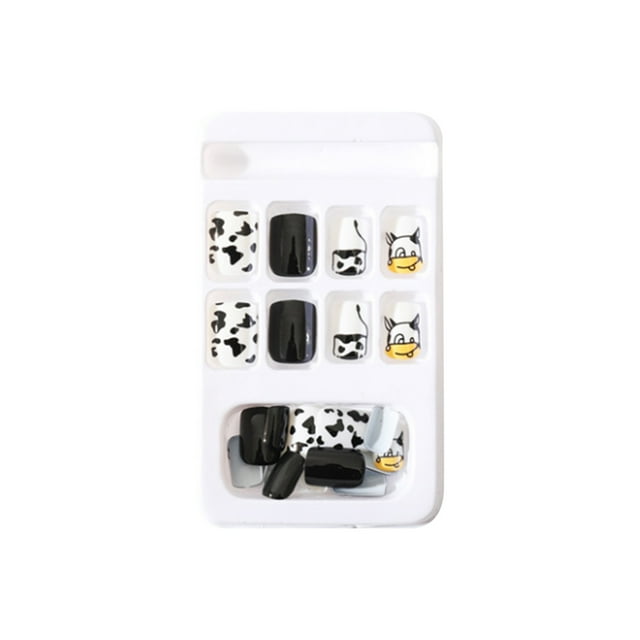 24PCS Puntas de uñas postizas Puntas de uñas acrílicas transparentes Cubierta completa Uñas pos MABOTO Punta de uñas falsas