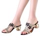 thumbnail image 5 of Amzcrzy Zapatos de mujer,Zapatos de mujer,Zapatillas de mujer, Sandalias de metal con suela plana y cuentas para mujer Sandalias Mujer Zapatillas De Casa, 5 of 8