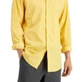 thumbnail image 3 of Bar III Mens Slim Flit Floral Stretch Dress Shirt Yellow M, 3 of 3