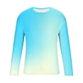 thumbnail image 5 of Xzbqbs Mens Casual Long Sleeve Shirts Gradien Color Crew Neckt Tee Shirts Lightweight Slim Pulloer Tops Fashion Shirts for Men, 5 of 5