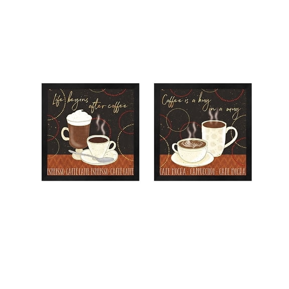 Metaverse Veronique Charron 'Fresh Coffee' Framed Art (Set of 2)